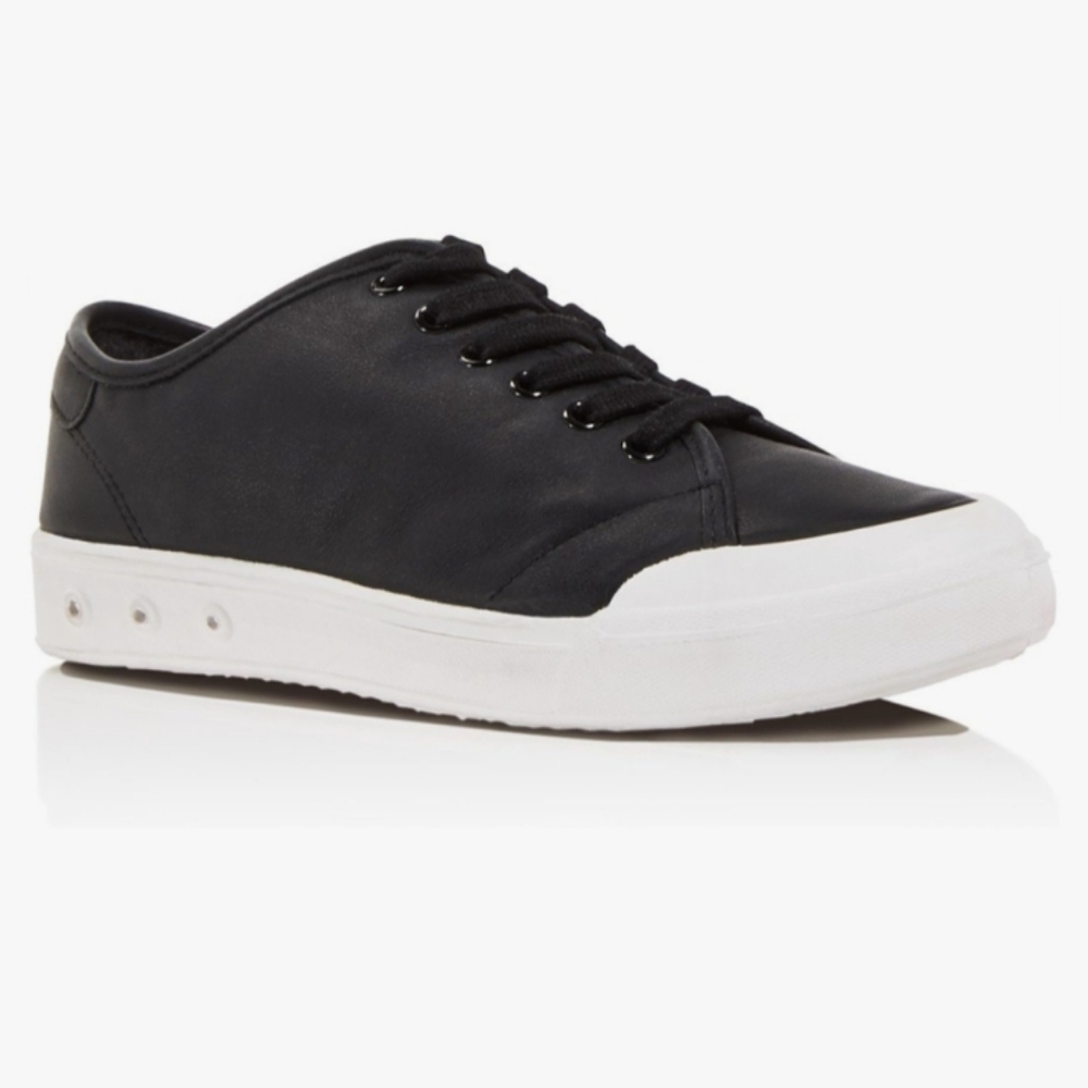 Rag & Bone Leather New York Classic Black and White Comfy Preppy Casual Sneaker